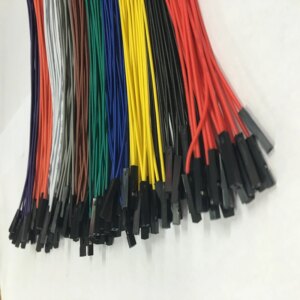 100pcs Dupont 1p 2.54mm connector wire 24awg female Male 10/15/20/25/30cm Red blue black ten colors