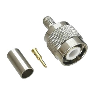 10Pcs Connector TNC Male Plug Crimp RG58 RG142 LMR195 RG400 Cable RF Adapter Coaxial High Quanlity 50ohm Brass