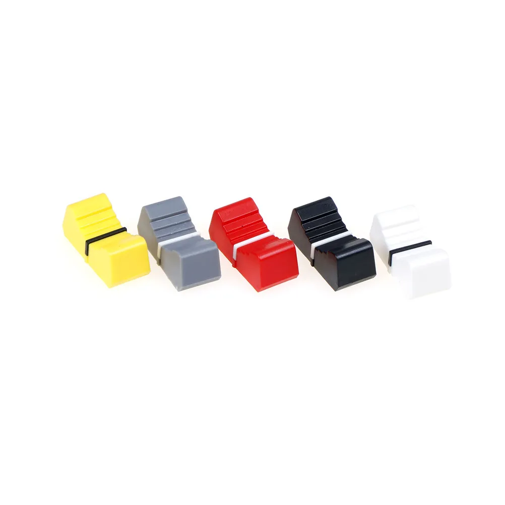 10pcs 8mm Fader Knob Cap Touch Sensitive Slider Ribbed Mixer Desk Switch Knob Cap