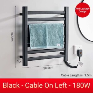 180W 220V Bathroom Fittings Electric Heated Towel Rack,Stainless Steel Sterilizing Smart Towel Dryer