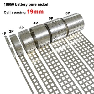 18650 battery pure nickel strip 1P/2P/3P/4P/5P/6P nickel tab battery spacing 19mm Ni belt for integrated holder