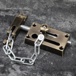 1PC Security Guard Door Chain Bolt Locks Anti-theft Chain Door Window Anti-theft Chain Lock Antique Latch Hardware YLM1040