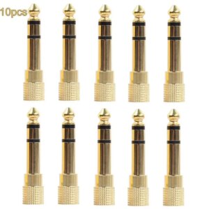 1pcs 2pcs 10pcs Gold Plated Plug Audio Jack TRS 1/4 "(6.3 mm) to 1/8 inch(3.5mm) Male To Female Stereo Adapter