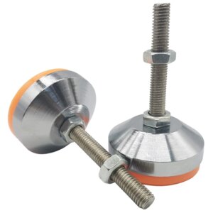 2PCS Heavy Duty Leveling Screw Leg 4 Inch Adjustable Feet Leveler Foot for Furniture Mechanical Equipment