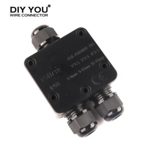 3 Way IP68 41A/450V Outdoor Waterproof Cable Electrical Junction Box With terminal for Light Wiring Accessories