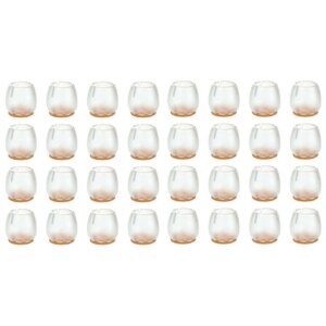 32Pcs Chair Leg Silicone Caps Pad Furniture Table Feet Cover Floor Protector(12-16mm)
