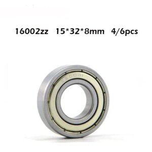 4/6pcs 16002 ZZ 16002ZZ Thin Section 16002 Bearing 15x32x8mm 16002-2Z