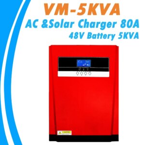 5000W Pure Sine Wave Solar Hybrid Inverter MPPT 80A Solar Panel Charger and AC Charger All in One for Max 4000W 500V Solar Input