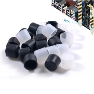 500pcs/lot RCA Plug Protective Cover Audio Lotus Head Lotus Block Plug Dust-proof Cover Dust-proof Cap