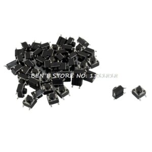 50pcs 6 x 6 x 5mm 4-Pins SMD SMT Momentary Pushbutton Tact Tactile Switch