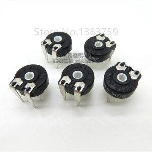 5pcs Adjustable Resistor PT10MV10-105A PT10-1M Horizontal Hex Hole Potentiometer
