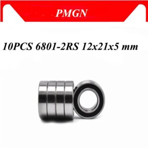 6801 10PCS ABEC-5 ABEC-3 ABEC-1 6801-2RS 6801RS 6801 2RS RS 12x21x5 mm Thin Wall Rubber seal Deep Groove Ball Bearing