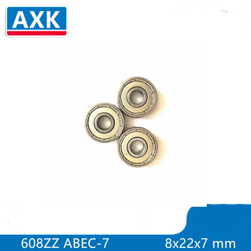 AXK 10pcs 8X22X7mm Skateboard Scooter Roller Blade Bearings Wheels ABEC-7 608ZZ