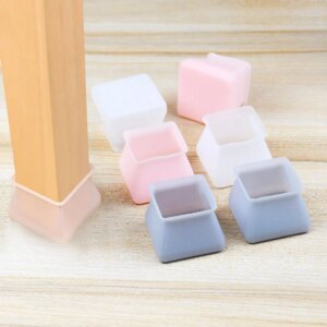 Chair accessories Table Chair Leg Silicone Cap Pad Furniture Table Feet Cover Floor Protector household leg full protection