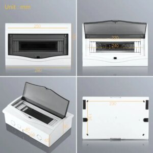 Electrical distribution box home lighting box 2-4/5-8/9-12 ways surface mounted circuit breaker distribution box indoor on wall