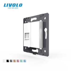 Free Shipping, Livolo White Plastic Materials,EU Standard DIY Accessory, Function Key For Computer Socket,VL-C7-1C-11
