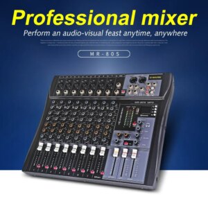 G-MARK MR80S audio mixer music studio mixing console Analog mixer 7 mono 1 stereo USB MP3 Bluetooth 48V power Christmas party