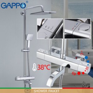 GAPPO bathtub Faucets Auto-Thermostat Control shower faucets bath mixer rain shower set waterfall bathtub faucet water mixer