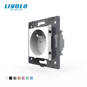 LIVOLO Manufacturer, Livolo White Plastic Materials, FR standard, Function Key For French Socket,VL-C7-C1FR-11 (4 Colors)