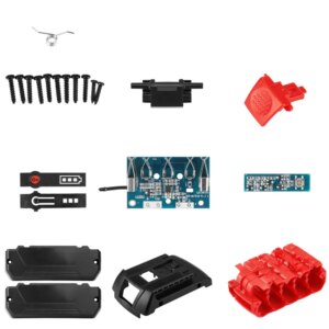 Li-ion Battery Case Housing Cover LED Light Label Replacement PCB Circuit Board Kit for Bosch 18V Li-ion Battery Tool Parts
