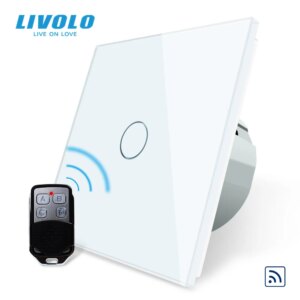 Livolo EU Standard Remote Switch, AC 220~250V Wall Light Remote Touch Switch With Mini Remote Controller C701R-11-RT12,no logo