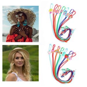 Max 5pcs Cap Anti-drop Lanyard Mask Hanging Rope Face Mask Lanyard Mask Holder Adjustable Traceless Ear Hanging Rope Two Hooks