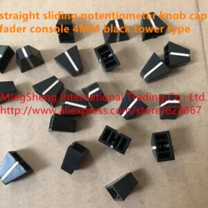 Original new 100% straight sliding potentiometer knob cap fader console 4MM black tower type (switch)
