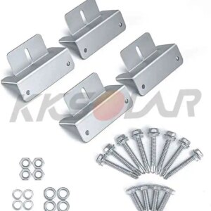 RV Solar Panel Mounting Z Brackets, 4 Units Solar Panel Mount Bracket for Solar Panel, Supporting for RV, Roof, Boat, Off-Grid