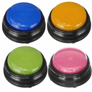 Recordable Talking Button Game Answer Buzzer Alarm Button With Sound Light Relieve Stress Joke Prank Large