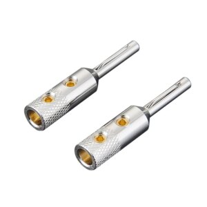 Viborg VB401S Pure Copper Silver plated Banana plug audio cable speaker connectors plug jack
