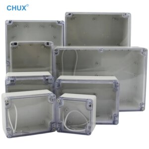 Waterproof Plastic Junction Box transparent cover Enclosure Electronic Instrument Housing Case Electrical Project Outdoor Boxes
