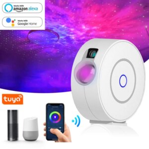 WiFi Smart Star Projector Tuya LED Colorful Voice Control Starry Sky Projector Home Bar Projector Work With Alexa Google Home