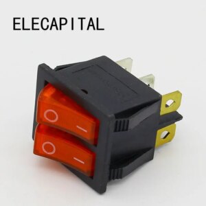 rocker switch,boat switch 6pins with lamp ON/OFF