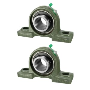 uxcell 1pcs 2pcs UCP Pillow Block Bearing 12mm/15mm/17mm/20mm/25mm/30mm Bore Diameter Cast Iron/Chrome Steel Set screw Lock