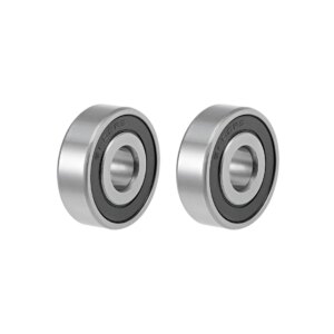 uxcell 2pcs 6202-12-2RS Deep Groove Ball Bearings 12mm Inner Dia 35mm OD 11mm Bore Double Sealed Chrome Steel Z2