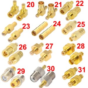 1 Piece SMA / RP-SMA to MMCX / SMB / MCX / SMC Male Plug & Female jack RF Coaxial connector Straight