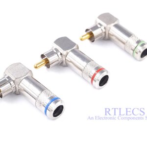 1 piece DIY RCA Plug Wire Solder Type Cable Mount Male Audio Video Connector Soldering RCA AV Angled 90 Degree Metal Shield