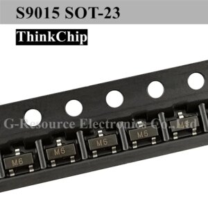 (100 pcs) S9015 9015 SOT-23 SMD Triode PNP signal transistor (Marking M6)