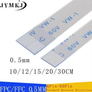 10PCS FPC/FFC Ribbon Flexible Flat Cable 6 8 10 12 14 16 18 20 22 24 26 28 30 32 Pin 0.5MM Pitch With Forward Reverse Direction
