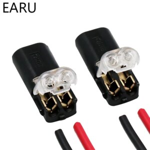10pcs 2p Spring Connector wire with no welding no screws Quick Connector cable clamp Terminal Block 2 Way Easy Fit for led strip