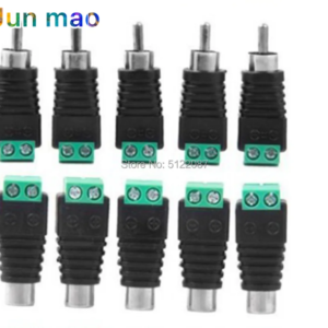 10pcs RCA Terminal Block CAT5 to Camera CCTV Video Balun RCA Female or Male Jack AV Screw Connector