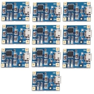 10pcs TP4056 Micro USB Charger Module 5V 1A 18650 Lithium Battery Charging Board circuit protection Micro interface