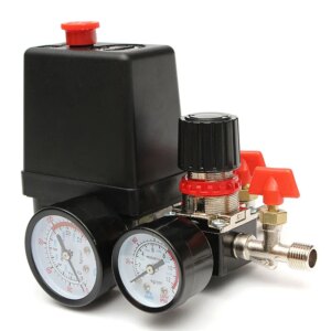 120psi Air Compressor Pressure Valve Switch Manifold Relief Regulator Gauges Lighting Accessories Switches