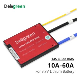 14S 20A 30A 40A 50A 60A PCM/PCB/BMS for 48V 18650 LiNCM Li-ion lithium battery pack for electric bicycle scooter and tools