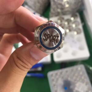 16mm Waterproof Stainless Steel Metal LED Momentary Push Button Switch Car Auto Racing Sport Mode Shift Switch Illuminated Power