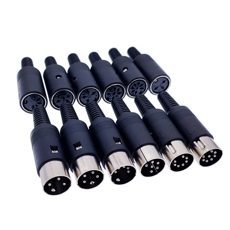 1PCS Male/Female DIN Plug Socket Connector 3/4/5/6/7/8 PIN Chassis Cable Mount plug