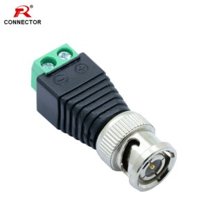1pc BNC AV Balun Terminal Connector, BNC Male Plug 2 ways AV Terminal