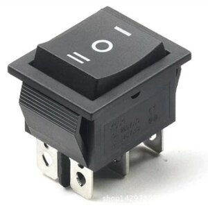 1pc DIY Rocker Switch Power Switch Boat 3 Position 6Pin Button Latching with Lamp Light KCD4 16A 250VAC/ 20A 125VAC On-Off-on