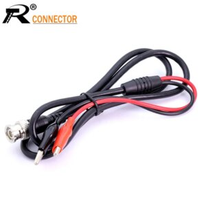 1pc Oscilloscope BNC Male Plug to Dual Alligator Clip Oscilloscope Test Probe Lead Cable 1m 500V 5A for Electrical Working