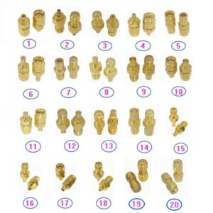 1pce Adapter SMA / RP-SMA to MMCX / SMB / MCX / SMC Male Plug & Female jack RF Coaxial connector Straight